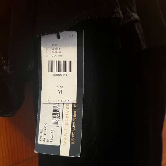 NWT Anthropologie x Tracy Reese Black Velvet Cold Shoulder Midi Dress - Picture 4 of 4